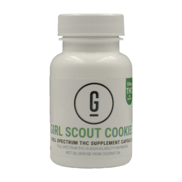 GRASS – THC Capsules – Girl Scout Cookies – 50mg | BC Weed Edible Canada