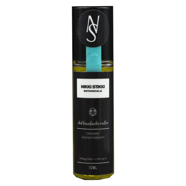 Nikki Stikki Botanicals – Organic Aromatherapy – CBD Headache Roller 100mg CBD | BC Weed Edible Canada