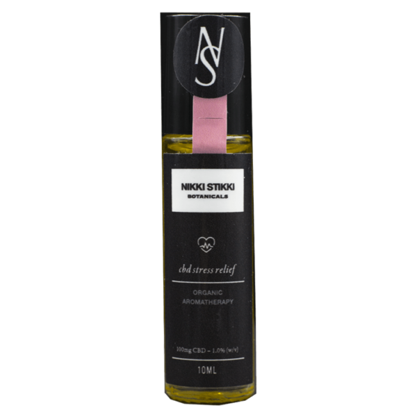 Nikki Stikki Botanicals – Organic Aromatherapy – CBD Stress Relief Roller 100mg CBD | BC Weed Edible Canada