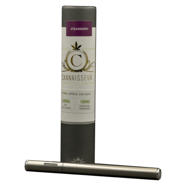 Cannaisseur – Disposable THC Distillate Pen – Strawberry 0.3ml | BC Weed Edible Canada