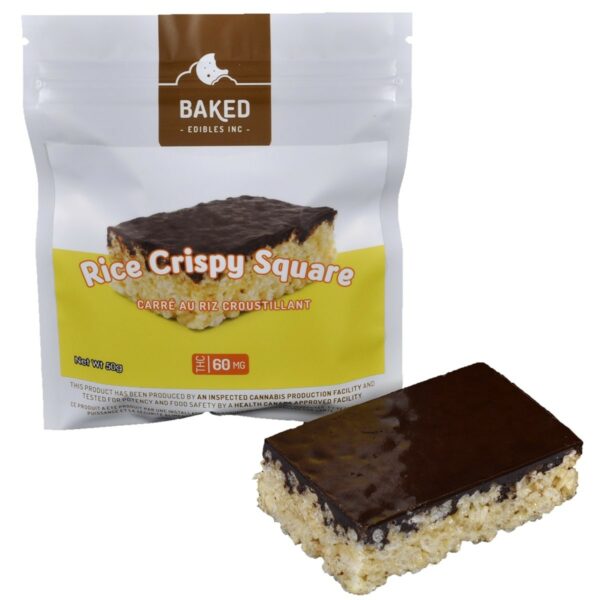 Baked Edibles – Rice Crispy Squares 60mg THC | BC Weed Edible Canada