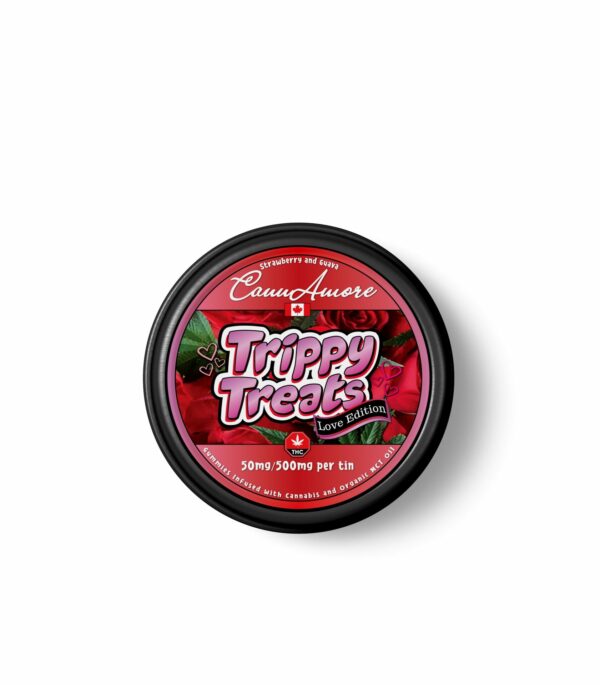 Trippy Treats – Strawberry Guava – CannAmore Love Edition – 500mg THC | BC Weed Edible Canada