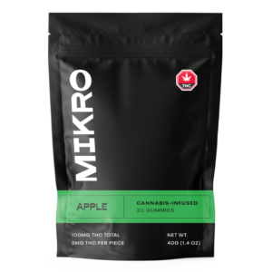 Mikro – THC Gummies – 100mg THC – Apple | BC Weed Edible Canada