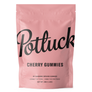 Potluck Extracts – Cherry Gummies – 200mg THC | BC Weed Edible Canada