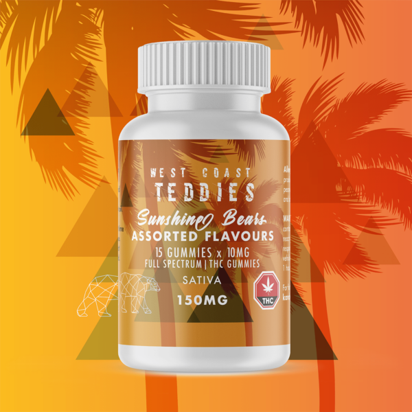 West Coast Teddies – Sunshine Bears – Sativa (150mg) | BC Weed Edible Canada