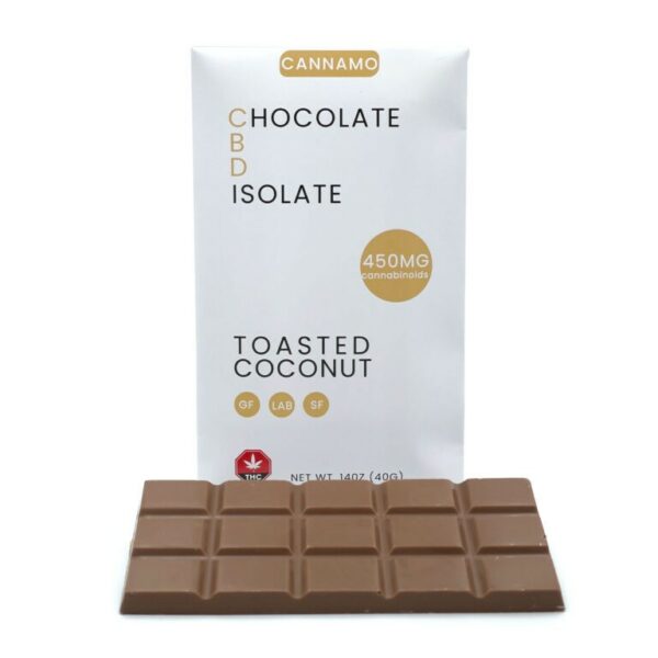 Cannamo – CBD Chocolate Isolate – 450mg – Toasted Coconut | BC Weed Edible Canada