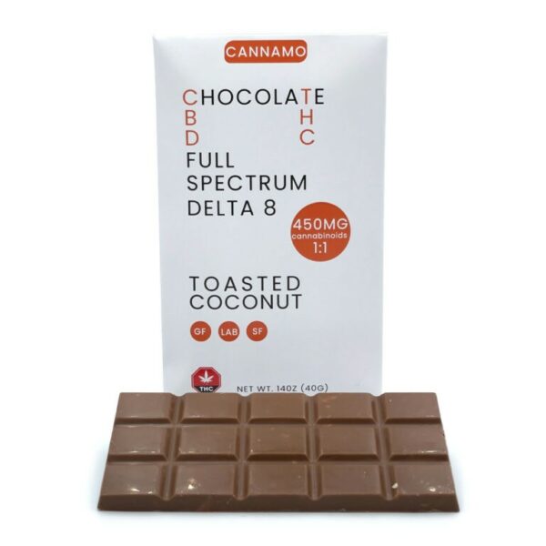 Cannamo – Full Spectrum CBD 1:1 Delta 8 Chocolate – 450mg | BC Weed Edible Canada